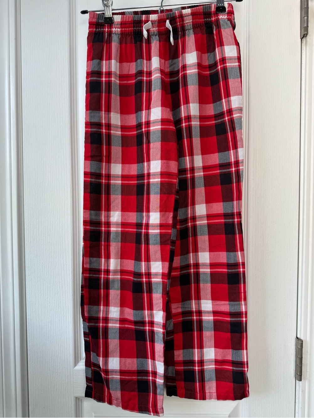 Cat & Jack Red Black White Lightweight Plaid Pajama Bottoms